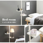 突っ張り棒&パーツ_5点セット 角型タイプ 43×43×187cm ブラウン/ブラック