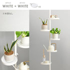 突っ張り棒&パーツ_6点セット 丸型タイプ 43×43×187cm ブラウン/ブラック