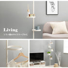 突っ張り棒&パーツ_6点セット 丸型タイプ 43×43×187cm ブラウン/ブラック