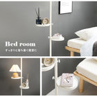 突っ張り棒&パーツ_6点セット 丸型タイプ 43×43×187cm ブラウン/ブラック