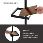 突っ張り棒&パーツ_6点セット 角型タイプ 43×43×187cm ブラウン/ブラック