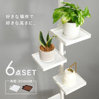 突っ張り棒&パーツ_6点セット 角型タイプ 43×43×187cm ブラウン/ブラック