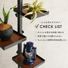 突っ張り棒&パーツ_6点セット 角型タイプ 43×43×187cm ブラウン/ブラック