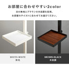 突っ張り棒&パーツ_6点セット 角型タイプ 43×43×187cm ブラウン/ブラック