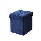 収納スツールボックス おしゃれスツール プレミアム生地 1人掛け ネイビー