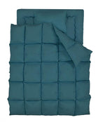 羽根布団8点セット ベッドタイプ&和タイプ シングル8点セット 3年保証 新20色 ベッドタイプ/シングル/ブルーグリーン