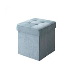 収納スツールボックス おしゃれスツール プレミアム生地 1人掛け ライトブルー