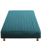 ベッド ダブル マットレスベッド 国産ポケットコイルマットレスタイプ 綿混素材・脚の長さ22cm 素材・色が選べる カバーリング 脚付き ホワイト/ブルーグリーン