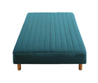 ベッド ダブル マットレスベッド ポケットコイルマットレスタイプ 綿混素材 15cm 素材・色が選べる カバーリング 脚付き ホワイト/ブルーグリーン