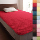 敷パッド 単品 クイーン 同色2枚セット 20色 コットンタオル 洗える マーズレッド