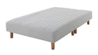 マットレスベッド・20色カバーリング ボンネルコイルマットレスタイプ シングル 脚22cm シルバーアッシュ