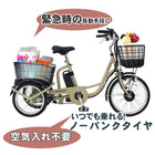 三輪車 大人用 電動アシスト 三輪自転車 自転車 シニア ノーパンクタイヤ ミムゴ