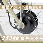 三輪車 大人用 電動アシスト 三輪自転車 自転車 シニア ノーパンクタイヤ ミムゴ