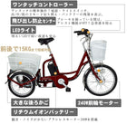 3輪自転車 電動アシスト 三輪自転車 ミラー付き ノーパンク パンクしない 防災