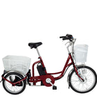 3輪自転車 電動アシスト 三輪自転車 ミラー付き ノーパンク パンクしない 防災