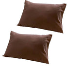 枕カバー 2枚組 無地 20色柄から選べるお手軽枕カバーリング 無地 ブラウン