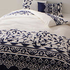 布団カバーセット 和式用 ダブル4点セット 地中海リゾート カバーリング ナイトブルー