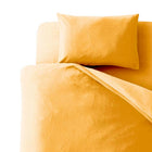 布団カバーセット 20色柄 ベッド用 無地タイプ セミダブル3点セット 無地×クリームイエロー