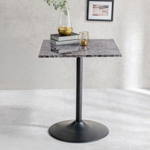 カフェテーブル（角型） 60×60×70cm マーブルブラック