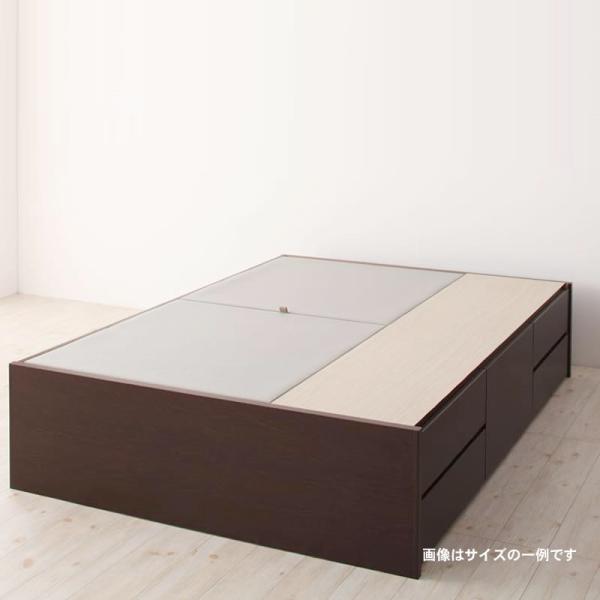 チェストベッド ダブル シンプル ベッドフレームのみ