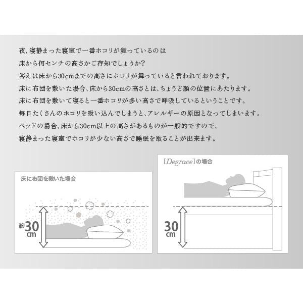 フランスベッド マルチラススーパースプリングマットレス付き セミダブル 鏡面光沢仕上げ すのこベッド