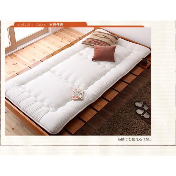 シングル すのこ ベッド 北欧デザイン 国産カバーポケットコイル フルレイアウト フレーム幅100
