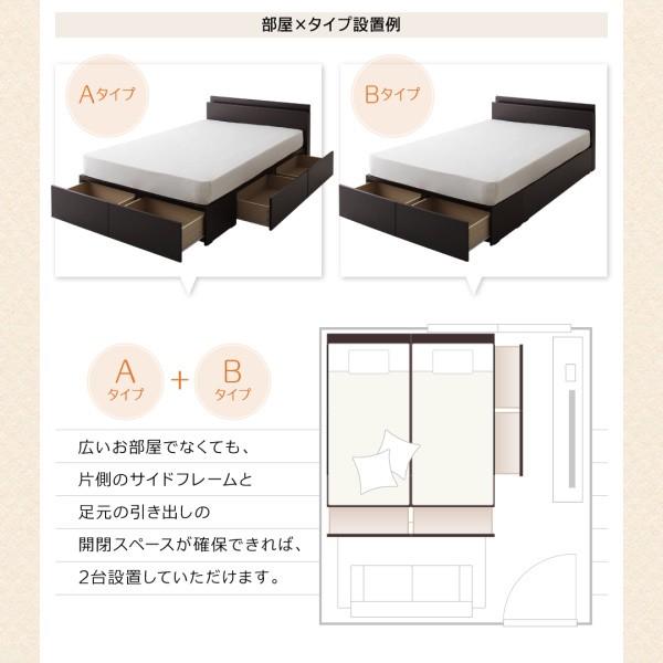 フランスベッド フランスベッド マルチラススーパースプリングマットレス付き Bタイプ ベッド 連結 収納 シングル