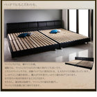 モダンデザインレザーベッド ワイドK260 SD+D フランスベッド マルチラススーパースプリングマットレス付 すのこベッド