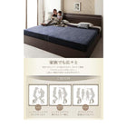 デザインベッド セミダブル 家族で寝られるホテル風モダン 国産ボンネルコイルマットレス付き