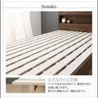 ワイドキングサイズベッド 薄型 抗菌国産ポケットコイルマットレス付き ワイドK200 2段ベッドにもなる