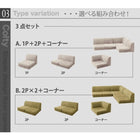 ロータイプ ソファ 3点セット 1人掛け+2人掛け+コーナー カバーリング フロア コーナーソファ ふんわりウレタン