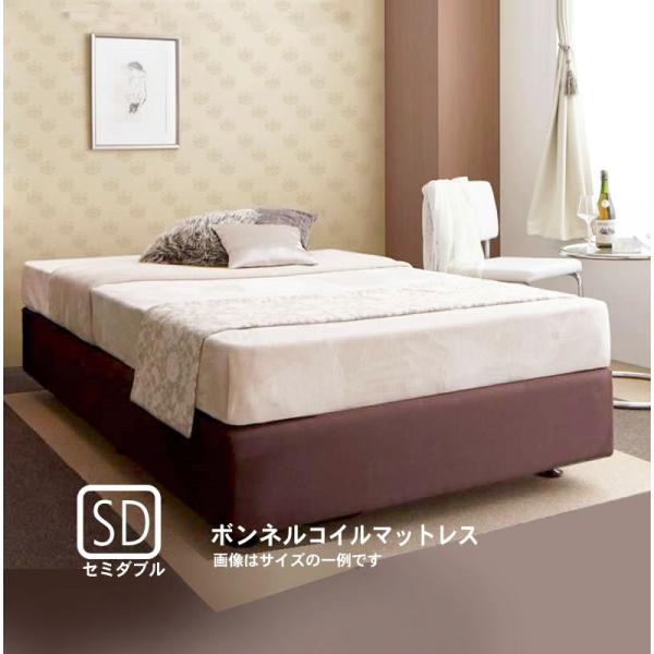 ホテル仕様 ダブルクッションベッドセミダブル ボンネルコイルマットレス付き
