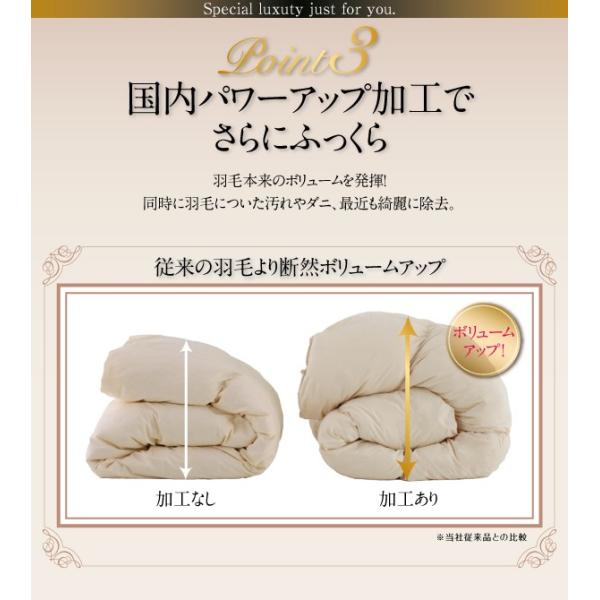 羽毛布団 キング10点セット ベッドタイプ ポーランド産 ホワイトダック90% ロイヤルゴールドラベル