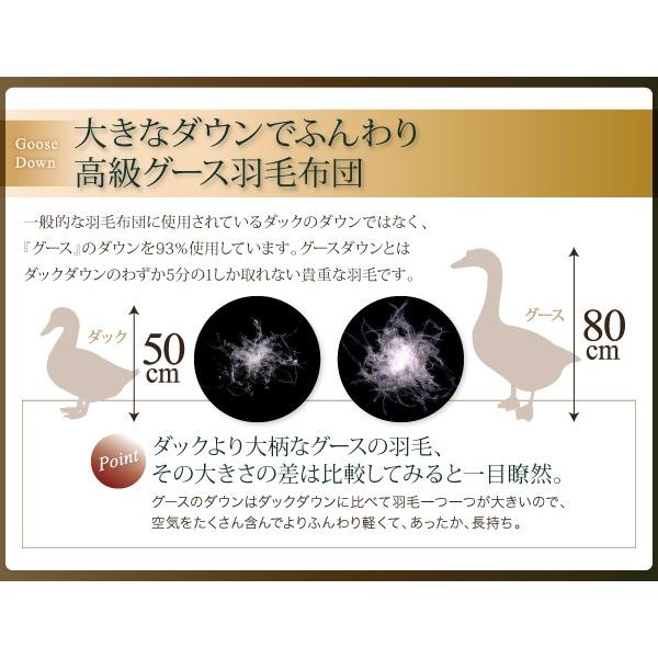 羽毛掛布団 単品 日本製 ウクライナ産ロイヤルゴールドラベル グースダウン93% クイーン