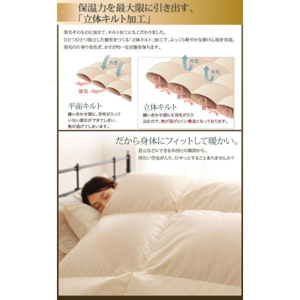 羽毛掛布団 単品 日本製 ウクライナ産ロイヤルゴールドラベル グースダウン93% クイーン