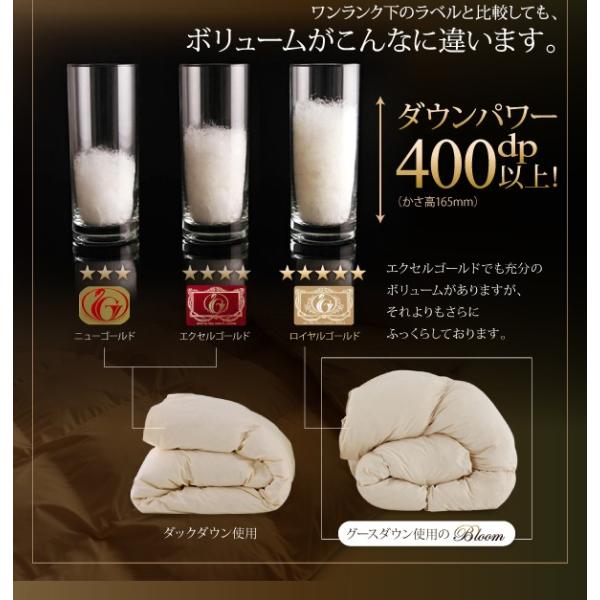 羽毛布団 8点セット 日本製 ウクライナ産ロイヤルゴールドラベル 和タイプ グースダウン93% セミダブル