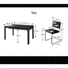ダイニングテーブル 単品 W135-235 スライド 伸長式 エクステンションテーブル