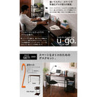 パソコンデスク 幅 100 コンパクト収納付き 3点セット デスク + サイドワゴン + シェルフラック