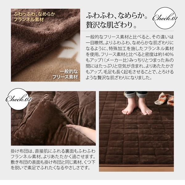 こたつ3点セット テーブル＋掛・敷布団 鏡面仕上 長方形 75×105