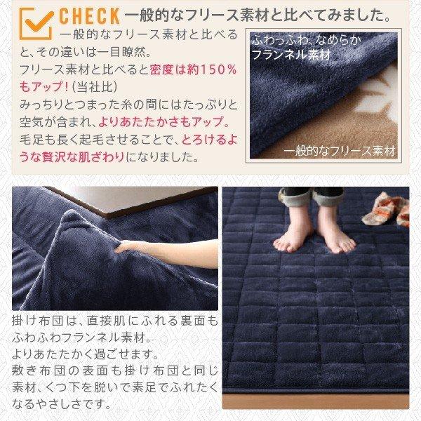 こたつ 掛布団 敷布団 2点セット カバーは別売 正方形 75×75 天板対応