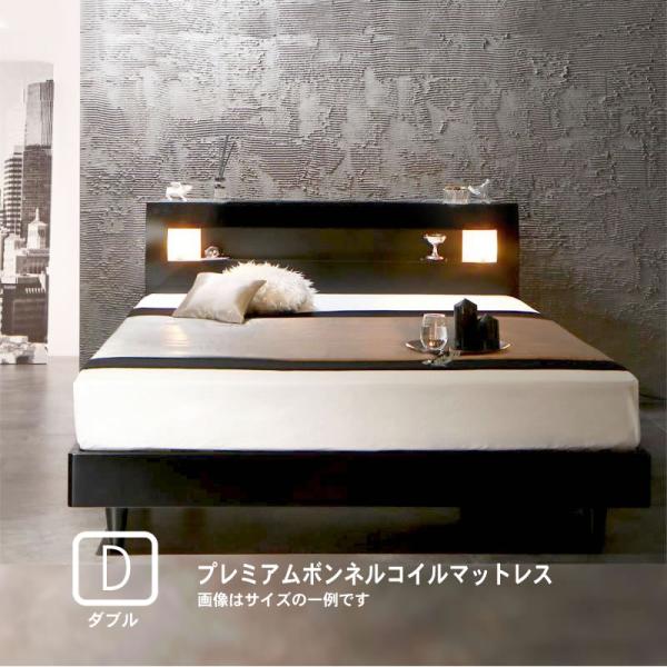 ベッド ダブル すのこベッド ボンネルコイルマットレスハード付き