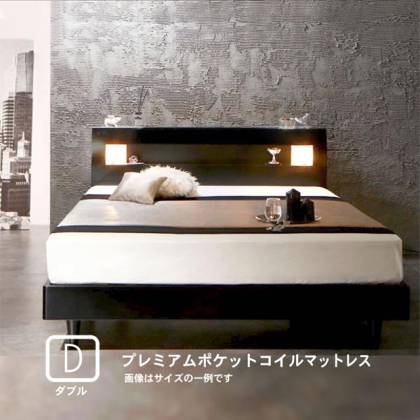 ベッド ダブル すのこベッド ポケットコイルマットレスハード付き