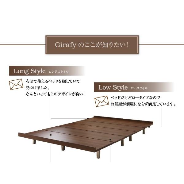 ベッドフレームのみ ダブルベッド デザインボード ロング 木脚タイプ ベット ロング丈