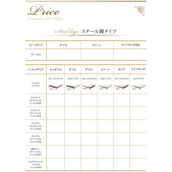 ボードベッド ベッドフレームのみ 木脚 クイーン(SS×2)