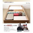 ベッドフレームのみ 収納付きベッド 大容量 セミダブル 浅型 すのこ床板