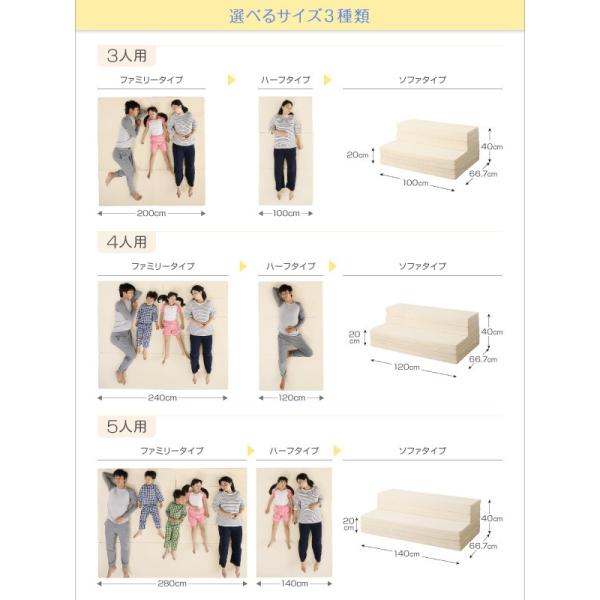マットレス 4人 人気 マットレスソファ ファミリー寝具 ワイドK240