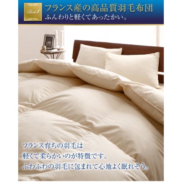 羽毛掛布団 キング 日本製 防カビ消臭 エクセルゴールドラベルフランス産ダックダウン90％