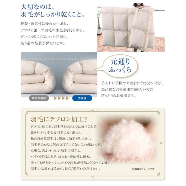 羽毛掛布団 キング 日本製 防カビ消臭 エクセルゴールドラベルフランス産ダックダウン90％