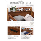 2段ベッド シングル 棚 コンセント付きアカシア材ニ段ベッド 3つ折りカラーメッシュマットレス付き