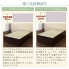 ガス圧式跳ね上げ畳ベッド 中国産畳 セミダブル 深さグランド組立設置付 日本製